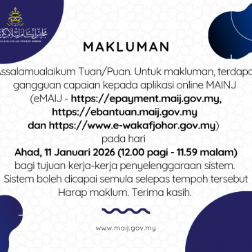 Makluman kerja-kerja penyelenggaraan Sistem