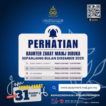 Waktu operasi kaunter MAINJ