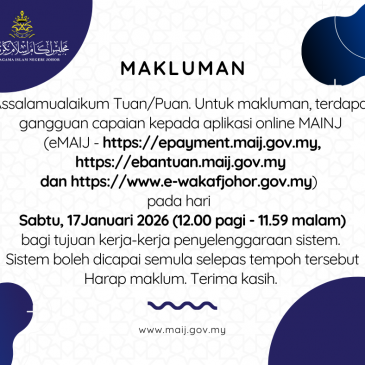 Makluman kerja-kerja penyelenggaraan Sistem