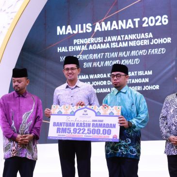 RM11.58 Juta Zakat disampaikan Sempena Majlis Amanat Pengerusi Jawatankuasa Hal Ehwal Agama Islam Negeri Johor