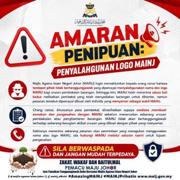 AMARAN PENIPUAN: PENYALAHGUNAAN LOGO MAINJ